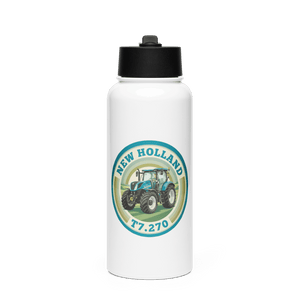 The Tractor Mugs Store New Holland T7.270 | Stainless Steel Water Bottle Quality Farmers Merch