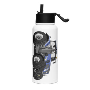 The Tractor Mugs Store New Holland T8 435 | Stainless steel water bottle with a straw lid Quality Farmers Merch