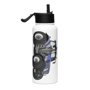 The Tractor Mugs Store New Holland T8 435 | Stainless steel water bottle with a straw lid Quality Farmers Merch