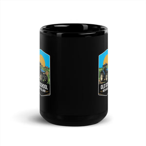 The Tractor Mugs Store New Holland TM 135 OLD SCHOOL NEW HOLLAND Bright | Black Mug Quality Farmers Merch
