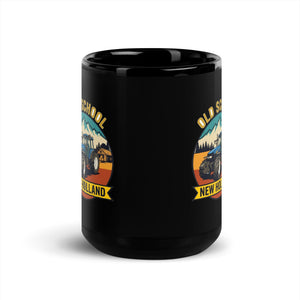 The Tractor Mugs Store New Holland TM 155 OLD SCHOOL NEW HOLLAND Outdoor | Black Mug Quality Farmers Merch