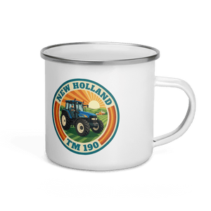 The Tractor Mugs Store New Holland TM 190 | Enamel Mug Quality Farmers Merch