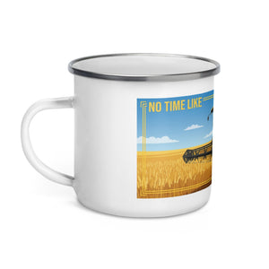The Tractor Mugs Store New Holland TR 89 NO TIME LIKE HARVEST TIME! | Enamel Mug Quality Farmers Merch