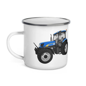 The Tractor Mugs Store New Holland TS 135a | Enamel Mug Quality Farmers Merch