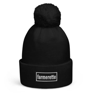 The Tractor Mugs Store Oasis Farmerette | Pom pom beanie Quality Farmers Merch
