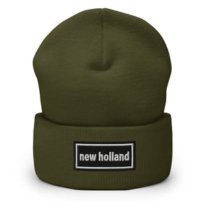 The Tractor Mugs Store Olive OASIS Style 'New Holland" | Cuffed Beanie Quality Farmers Merch