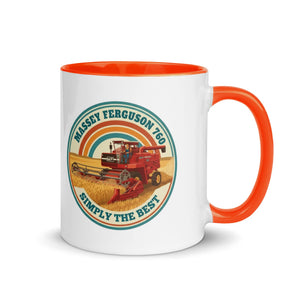 The Tractor Mugs Store Orange Massey Ferguson 760 Massey Ferguson 760 SIMPLY THE BEST | Mug with Colour Inside Quality Farmers Merch
