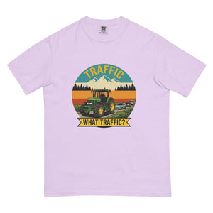The Tractor Mugs Store Orchid / S John Deere 7810 TRAFFIC WHAT TRAFFIC? Outdoor | Unisex Premium T-shirt Quality Farmers Merch