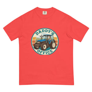 The Tractor Mugs Store Paprika New Holland TM 135 DADDY'S OFFICE Retro | Unisex Premium T-shirt Quality Farmers Merch