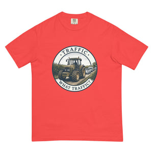 The Tractor Mugs Store Paprika / S John Deere 7810 TRAFFIC WHAT TRAFFIC? Engraving | Unisex Premium T-shirt Quality Farmers Merch
