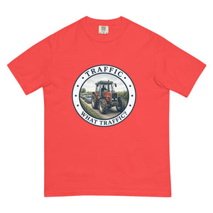 The Tractor Mugs Store Paprika / S Massey Ferguson 3075 TRAFFIC WHAT TRAFFIC? Engraving | Unisex Premium T-shirt Quality Farmers Merch