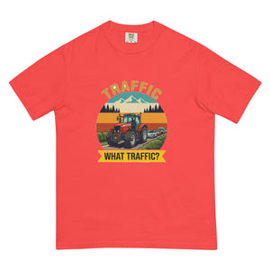 The Tractor Mugs Store Paprika / S Massey Ferguson 6480 TRAFFIC WHAT TRAFFIC? Outdoor | Unisex Premium T-shirt Quality Farmers Merch