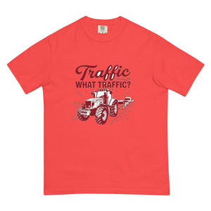 The Tractor Mugs Store Paprika / S Massey Ferguson 6480 TRAFFIC WHAT TRAFFIC? Two Tone | Unisex Premium T-shirt Quality Farmers Merch