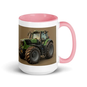 The Tractor Mugs Store Pink / 15 oz Deutz-Fahr 9340 Oil Painting | Mug with Color Inside Quality Farmers Merch