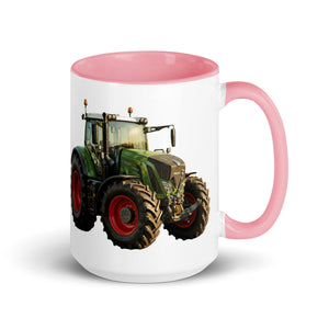 The Tractor Mugs Store Pink / 15 oz Fendt 930 Vario S4 Oil Painting | Mug with Color Inside Quality Farmers Merch