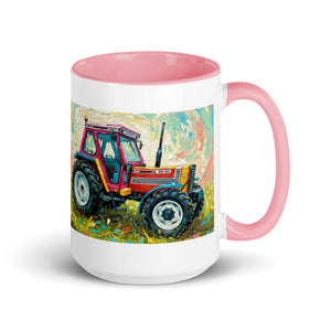 The Tractor Mugs Store Pink / 15 oz FIAT 90-90 DT Splash Art | Mug with Color Inside Quality Farmers Merch