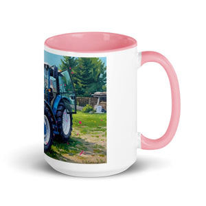 The Tractor Mugs Store Pink / 15 oz Ford 7840 Splash Art | Mug with Color Inside Quality Farmers Merch