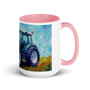 The Tractor Mugs Store Pink / 15 oz Ford 8340 Splash Art | Mug with Color Inside Quality Farmers Merch