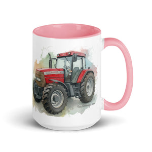 The Tractor Mugs Store Pink / 15 oz McCormick MTX 150 Signature Edition Watercolor | Mug with Color Inside Quality Farmers Merch