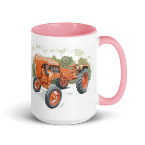 The Tractor Mugs Store Pink / 15 oz Porsche Diesel A111 Watercolor | Mug with Color Inside Quality Farmers Merch