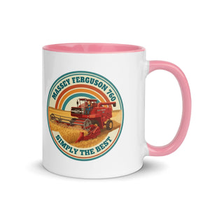 The Tractor Mugs Store Pink Massey Ferguson 760 Massey Ferguson 760 SIMPLY THE BEST | Mug with Colour Inside Quality Farmers Merch