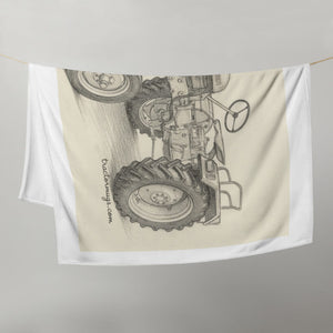 The Tractor Mugs Store Porsche Diesel A111 Pencil Sketch | Throw Blanket Quality Farmers Merch