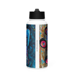 The Tractor Mugs Store Porsche Diesel A111 Splash Art | Stainless steel water bottle with a straw lid Quality Farmers Merch