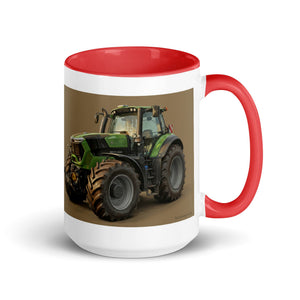 The Tractor Mugs Store Red / 15 oz Deutz-Fahr 9340 Oil Painting | Mug with Color Inside Quality Farmers Merch