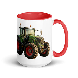The Tractor Mugs Store Red / 15 oz Fendt 930 Vario S4 Oil Painting | Mug with Color Inside Quality Farmers Merch