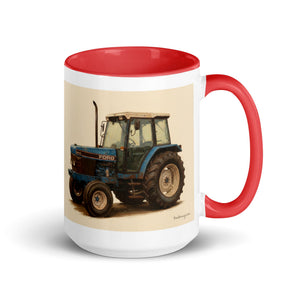 The Tractor Mugs Store Red / 15 oz Ford 6640 Oil-Painting | Mug with Color Inside Quality Farmers Merch