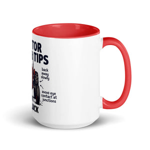 The Tractor Mugs Store Red / 15 oz Tractor Driving Tips | Mug with Color Inside Quality Farmers Merch