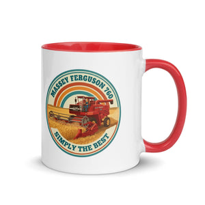 The Tractor Mugs Store Red Massey Ferguson 760 Massey Ferguson 760 SIMPLY THE BEST | Mug with Colour Inside Quality Farmers Merch