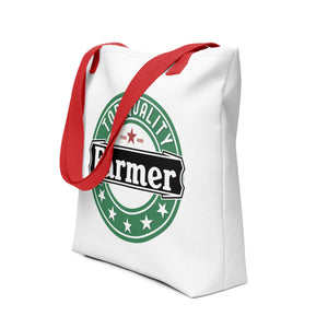 The Tractor Mugs Store Red QUALITY FARMER | Tote bag Quality Farmers Merch