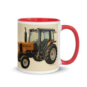 The Tractor Mugs Store Renault 65-32 MX Oil Painting | Mug with Color Inside Quality Farmers Merch