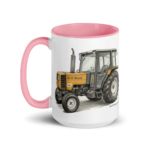 The Tractor Mugs Store Renault 65-32 MX Pencil Sketch | Mug with Color Inside Quality Farmers Merch