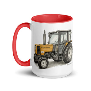 The Tractor Mugs Store Renault 65-32 MX Pencil Sketch | Mug with Color Inside Quality Farmers Merch