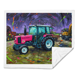The Tractor Mugs Store Renault 65-32 MX Splash Art | Throw Blanket Quality Farmers Merch
