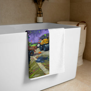 The Tractor Mugs Store Renault 65-32 MX Splash Art | Towel Quality Farmers Merch