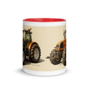 The Tractor Mugs Store Renault ares 696 rz Oil Painting | Mug with Color Inside Quality Farmers Merch