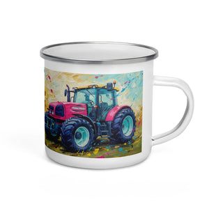 The Tractor Mugs Store Renault ares 696 rz Splash Art | Enamel Mug Quality Farmers Merch