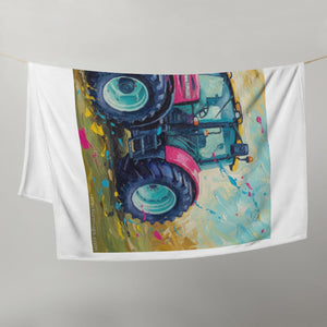 The Tractor Mugs Store Renault ares 696 rz Splash Art | Throw Blanket Quality Farmers Merch