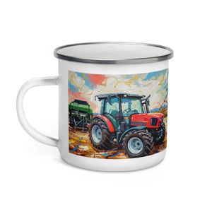 The Tractor Mugs Store SAME Dorado Natural 70 (Stage V) Splash Art | Enamel Mug Quality Farmers Merch