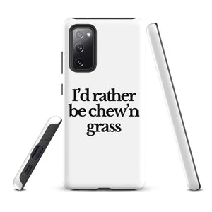 The Tractor Mugs Store Samsung Galaxy S20 FE I'D RATHER BE CHEW'N GRASS | Tough case for Samsung® Quality Farmers Merch