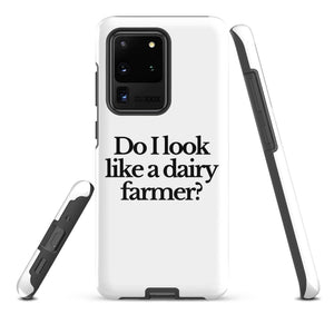 The Tractor Mugs Store Samsung Galaxy S20 Ultra DO I LOOK LIKE A DAIRY FARMER | Tough case for Samsung® Quality Farmers Merch