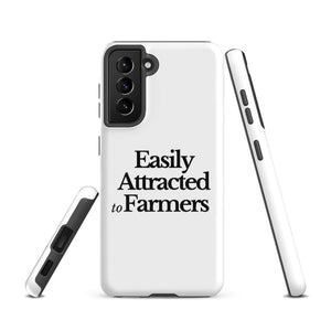The Tractor Mugs Store Samsung Galaxy S21 EASILY ATTRACTED TO FARMERS | Tough case for Samsung® Quality Farmers Merch