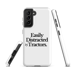 The Tractor Mugs Store Samsung Galaxy S21 FE EASILY DISTRACTED BY TRACTORS | Tough case for Samsung® Quality Farmers Merch