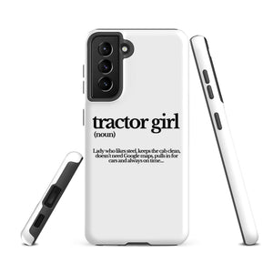 The Tractor Mugs Store Samsung Galaxy S21 FE TRACTOR GIRL | Tough case for Samsung® Quality Farmers Merch