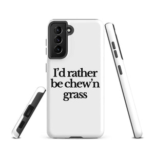 The Tractor Mugs Store Samsung Galaxy S21 I'D RATHER BE CHEW'N GRASS | Tough case for Samsung® Quality Farmers Merch