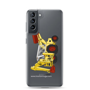 The Tractor Mugs Store Samsung Galaxy S21 JCB 3C II Backhoe | Clear Case for Samsung® Quality Farmers Merch