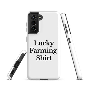 The Tractor Mugs Store Samsung Galaxy S21 LUCKY FARMING SHIRT | Tough case for Samsung® Quality Farmers Merch